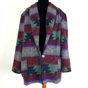 Julia Klein Vintage southwestern cotton Blend Coat 2X